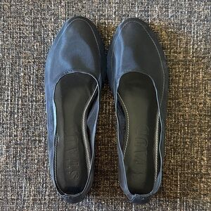 STAUD Black Slip-On Ballet Flats